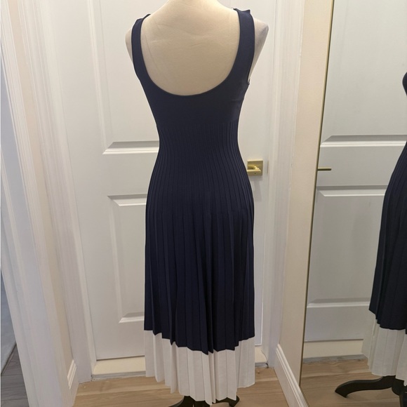 STAUD KNIT DRESS MEDIUM NAVY BLUE KNIT MIDI DRESS - Picture 9 of 12